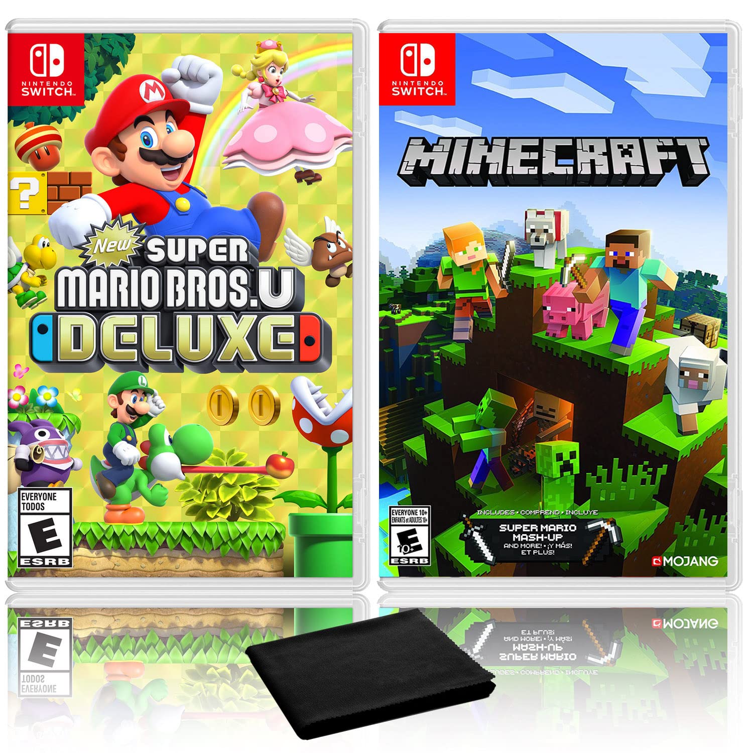 Amazon.com: New Super Mario Bros. U Deluxe + Minecraft - Two Game
